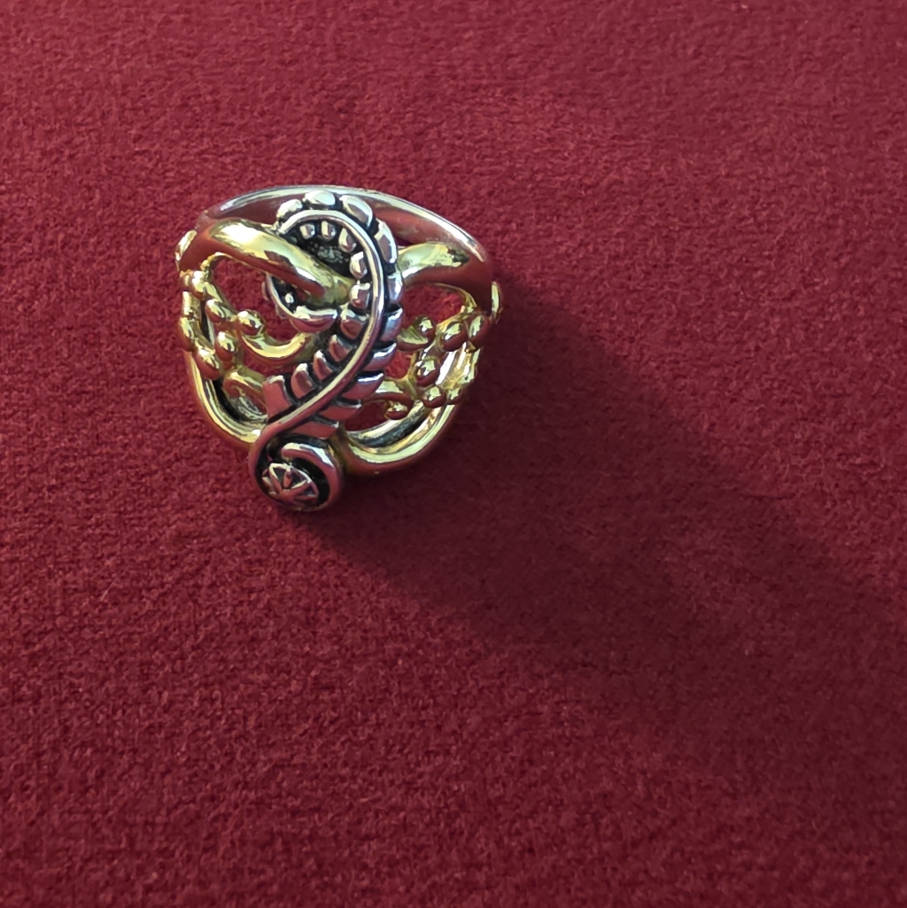 American West Sterling Silver And Brass Ring- Size 10